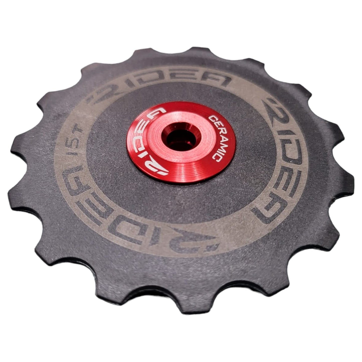 RIDEA 15T Pulley Full Ceramic Bearing Closed Plate CARBON